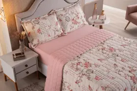 Cobre Leito Colcha Solteiro 2 Peças Pássaro 100% Algodão Dupla Face