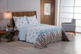 Cobre Leito Colcha Solteiro 2 Peças Tulipa Tiffany Dupla Face 100% Algodão Matelado