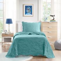 Cobre Leito Colcha Solteiro Studio Matelado Dupla Face Percal 150 Fios 2,40m x 1,60m 02 Peças