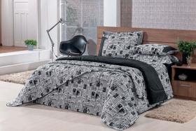 Cobre leito colcha super moderna com estampa de jornal cama de solteiro com 2 peças Cobre leito colcha super moderna com estampa de jornal cama de solteiro com 2 peças
