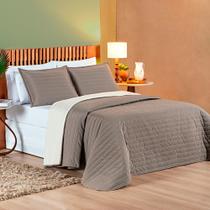 Cobre Leito Colors Casal 3 Peças Dupla Face 200 Fios Luxo Cobre Leito Colors Casal 3 Peças Dupla Face 200 Fios Luxo
