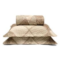 Cobre Leito com Porta Travesseiro Buettner King Matelassê Renove Sintonia 03 Peças Bege