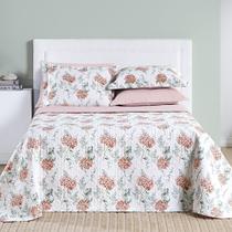 Cobre Leito Cotton Select Casal Padrão 03 Peças - Hortência Cobre Leito Cotton Select Casal Padrão 03 Peças - Hortência