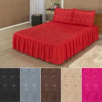 Cobre leito de casal padrao percal colcha face bordada foral retro c 2 fronhas decorativas Cobre leito de casal padrao percal colcha face bordada foral retro c 2 fronhas decorativas