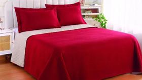 Cobre Leito Duo Grid Queen 03 Peças Dupla Face