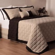 Cobre Leito Dupla Face Filetto Lavive King Bege/Preto 4 Pçs Cobre Leito Dupla Face Filetto Lavive King Bege/Preto 4 Pçs