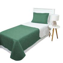 Cobre leito elegance solteiro 2 pecas - verde amazonas
