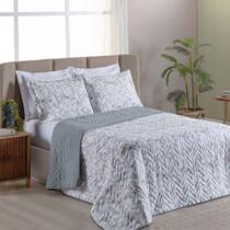 Cobre Leito Estampado 200 fios Solteiro e Queen 3 Peças Colori