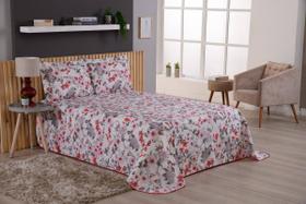 Cobre Leito Estampado Cama Casal Viena Valentina 3 Peças