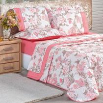 Cobre Leito Estampado Micropercal 200 Fios Naturale Queen 03 Peças - Serene