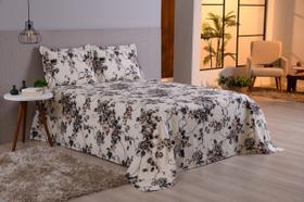 Cobre Leito Estampado Super King 3 Peças Colcha Casal King Size