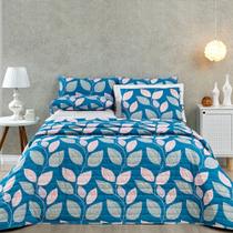 Cobre Leito Floreal Casal Queen 3 Peças Micropercal 200 fios