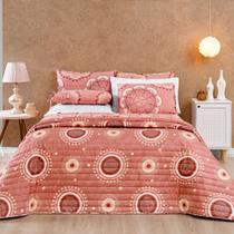 Cobre Leito Floreal Casal Queen 3 Peças Micropercal 200 fios