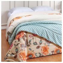 Cobre Leito Gold King 3 Peças Tecido Hipercal 200 Fios Juma