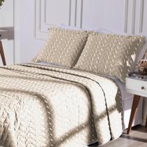 Cobre Leito Heitor Casal Premium Bordado Hipercal 03 Peças