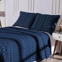 Cobre Leito Heitor Queen Premium Bordado 03 Peças 400 Fios