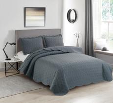 Cobre Leito ilusion Favo Queen 3 Peças 100% Poliéster Dupla Face