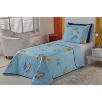 Cobre Leito Infantil Oceano 02 Peças - Enxovais Aquarela Cobre Leito Infantil Oceano 02 Peças - Enxovais Aquarela
