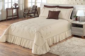 Cobre leito inovare queen 5 pecas - caqui