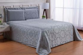 Cobre Leito Jacquard Cor Cinza King Saie 3peças nao e matelado Cobre Leito Jacquard Cor Cinza King Saie 3peças nao e matelado