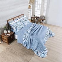 Cobre Leito + Jogo De Cama Afeto 400 Fios Casal Padrão 07 Peças 100% Poliéster - Lolli