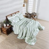 Cobre Leito + Jogo de Cama Afeto 400 Fios Queen 07 Peças 100% Poliéster - Adria