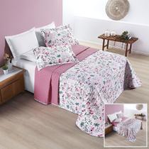 Cobre Leito + Jogo de Cama Avere 200 Fios Queen 07 Peças 100% Poliéster - Bothanica Cobre Leito + Jogo de Cama Avere 200 Fios Queen 07 Peças 100% Poliéster - Bothanica
