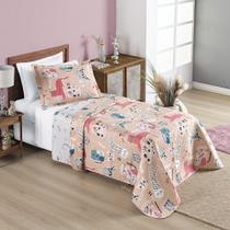 Cobre leito Kids solteiro Infantil Dupla Face Matelado 3pç Cobre leito Kids solteiro Infantil Dupla Face Matelado 3pç