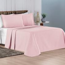 Cobre Leito King 100% Algodão com Porta Travesseiro Aba Americana Charm 03 Peças Cobre Leito King 100% Algodão com Porta Travesseiro Aba Americana Charm 03 Peças