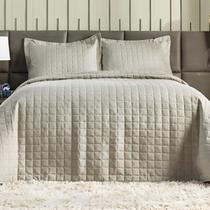 Cobre Leito King 300 Fios com Porta Travesseiro Basic Bege Cobre Leito King 300 Fios com Porta Travesseiro Basic Bege