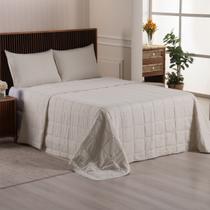 Cobre Leito King 400 Fios Dupla Face Matelado 03 Peças Speciale Cor:Bege