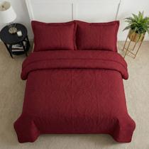 Cobre Leito King Com Porta Travesseiro Dupla Face 03 Peças Toque Macio Realce Vermelho Cobre Leito King Com Porta Travesseiro Dupla Face 03 Peças Toque Macio Realce Vermelho