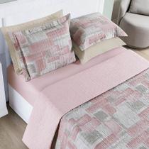 Cobre Leito King Cotton Select Dupla Face 200 Fios 3 Peças - Quadri