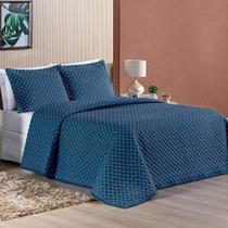Cobre Leito King Doroty Micropercal Azul Cobre Leito King Doroty Micropercal Azul