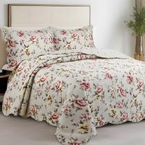 Cobre Leito King Dupla Face Estampado 03 Peças Toque Macio Evolution Floral Rosê Garden Cobre Leito King Dupla Face Estampado 03 Peças Toque Macio Evolution Floral Rosê Garden