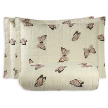 Cobre Leito King Essencialle 150 Fios 3 Peças - Borboletas Cobre Leito King Essencialle 150 Fios 3 Peças - Borboletas