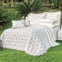 Cobre Leito King Sensualle Percal 400 Fios Acetinado 5 Peças - Branco Cobre Leito King Sensualle Percal 400 Fios Acetinado 5 Peças - Branco