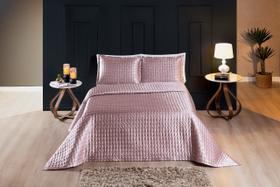 Cobre leito king shine matelado 3 pçs cetim charmousse luxo