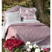 Cobre Leito King Size 2,70m x 3,10m Galles Percal 400 Fios Rosa