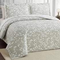 Cobre Leito King Size Algodão Lauryn Bordado Super Luxuoso