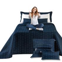 Cobre Leito King Urbany 7 Peças Bordado Hipercal 400 Fios