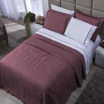 Cobre Leito King Versatile Micropercal 3 Peças Mauve