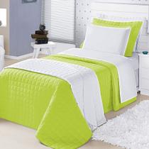 Cobre Leito Matelado 100% Algodão 150 Fios Solteiro Montreal 03 Peças - Pistache