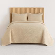 Cobre Leito Matelado Ultrassônico 3 Pcs King Cor:BegeTamanho:King