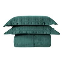 Cobre Leito Matelassê Percal 300 fios Basic King 03 Peças 100% Poliéster - Verde Cobre Leito Matelassê Percal 300 fios Basic King 03 Peças 100% Poliéster - Verde