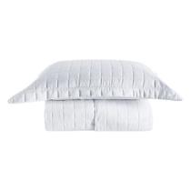 Cobre Leito Matelassê Percal 300 Fios Basic Solteiro 02 Peças 100% Poliéster - Branco