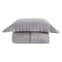 Cobre Leito Matelassê Percal 300 Fios Basic Solteiro 02 Peças 100% Poliéster - Cinza Cobre Leito Matelassê Percal 300 Fios Basic Solteiro 02 Peças 100% Poliéster - Cinza