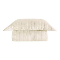 Cobre Leito Matelassê Percal 300 Fios Basic Solteiro 02 Peças 100% Poliéster - Marfim Cobre Leito Matelassê Percal 300 Fios Basic Solteiro 02 Peças 100% Poliéster - Marfim