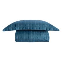Cobre Leito Matelassê Percal 300 fios Basic Solteiro 02 Peças 100% Poliéster - Marinho