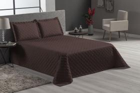 Cobre Leito Para Cama Casal Queen 4 Peças Matelado Marrom